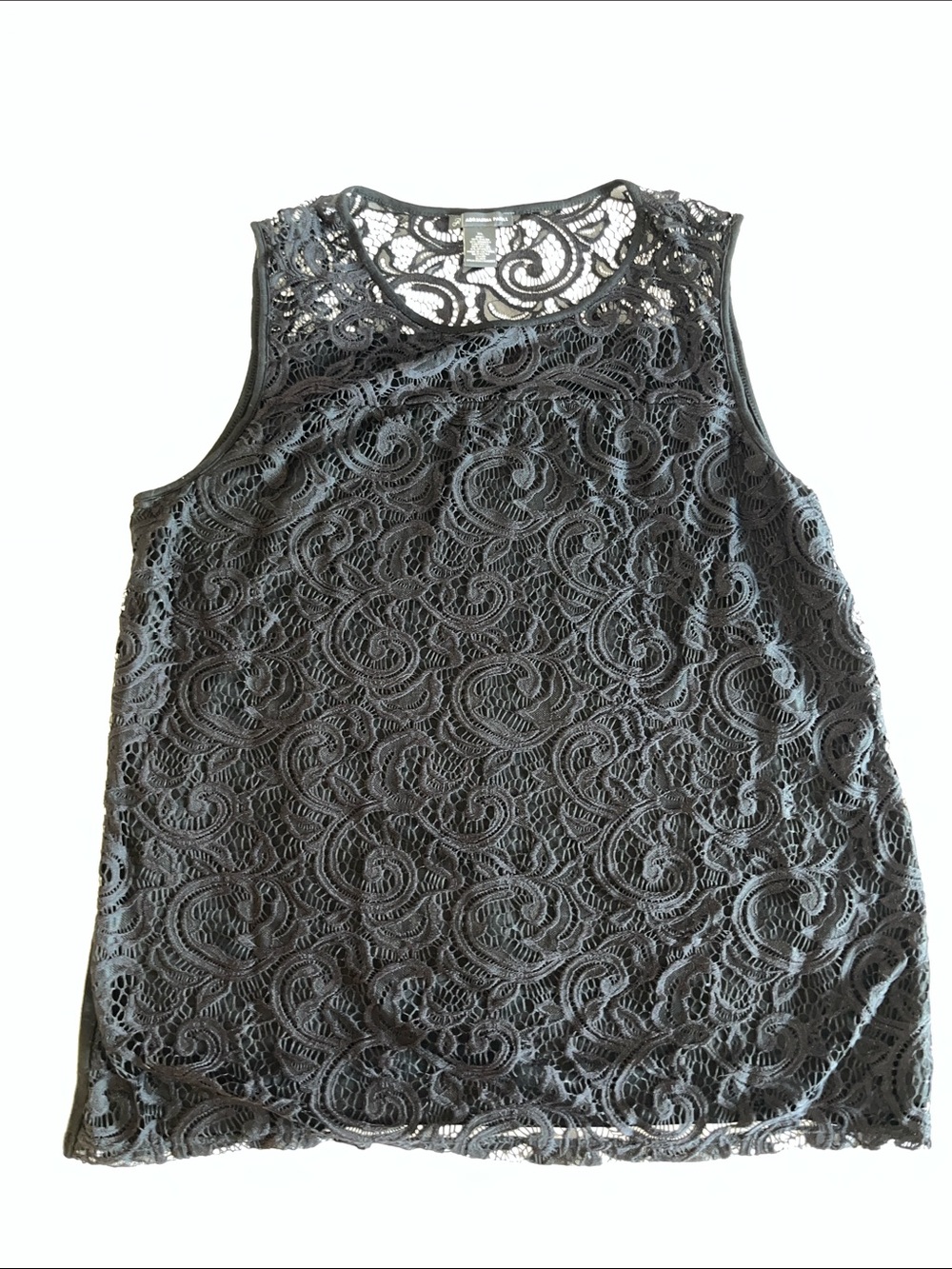 Women's Black Lace Sleeveless Shell Top